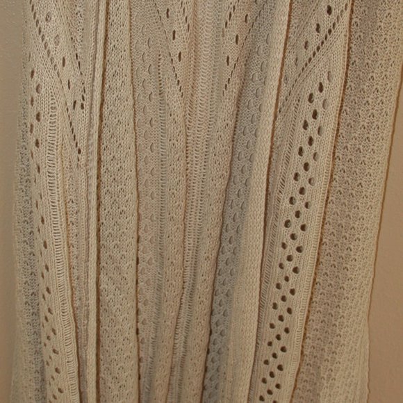 It's Our Time Tan Floor Length Knit Sleeveless Open Front Cover/ Vest/ Cardigan - Picture 4 of 5